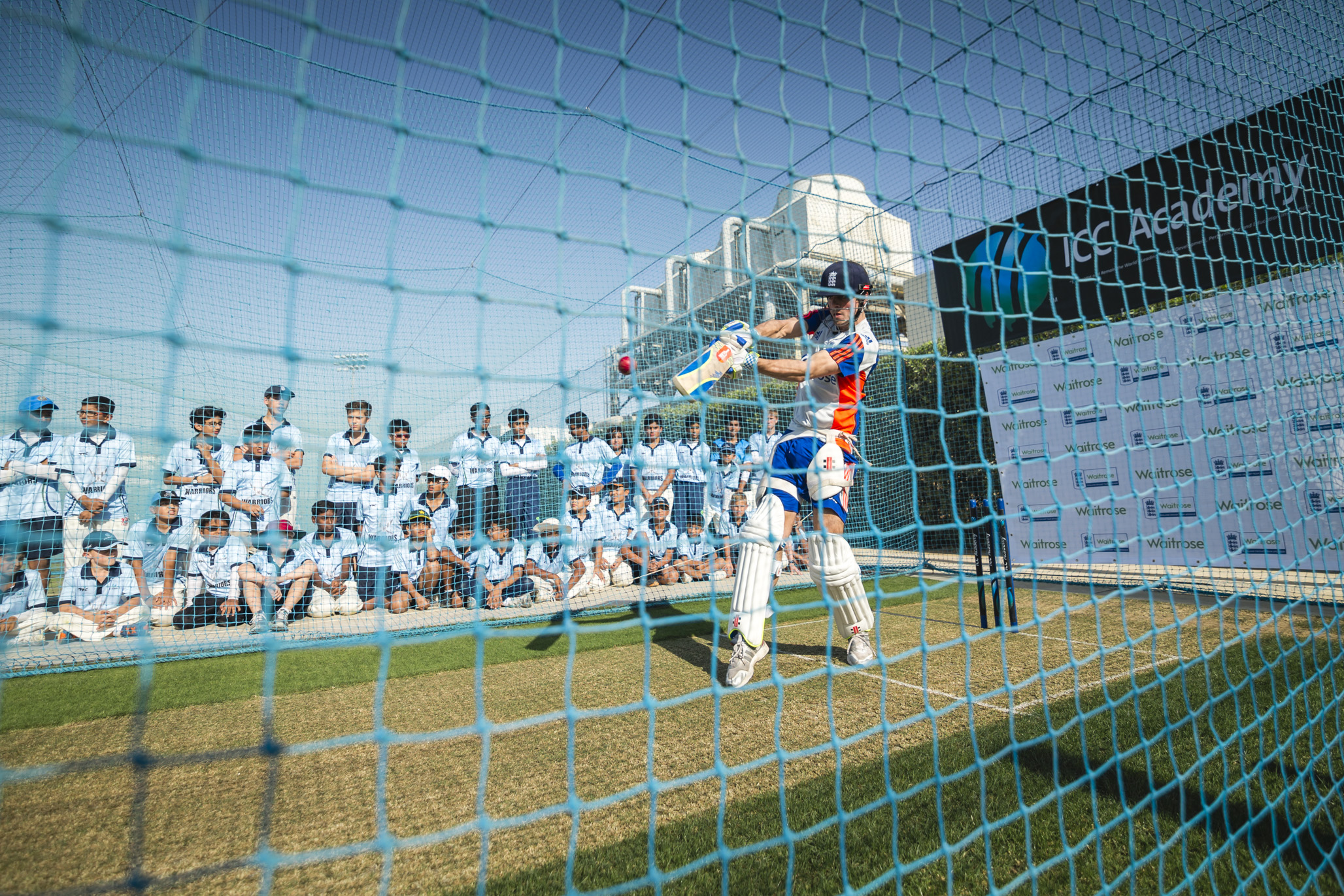 Cricket practice at the ICC Academy