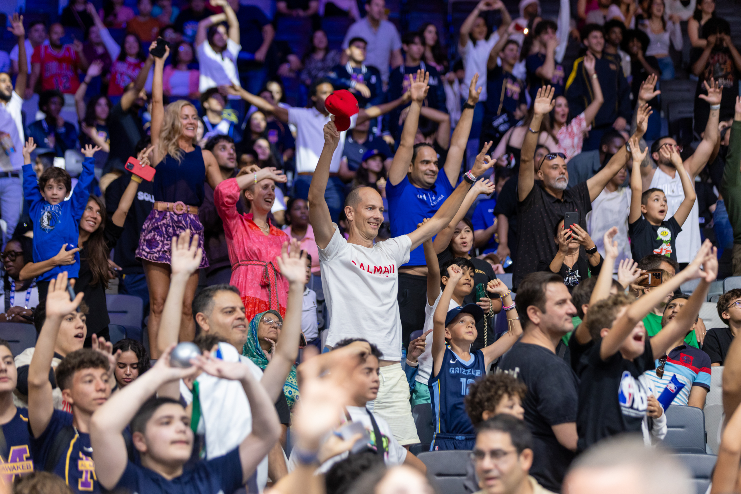 Fans on their feet at a EuroLeague game