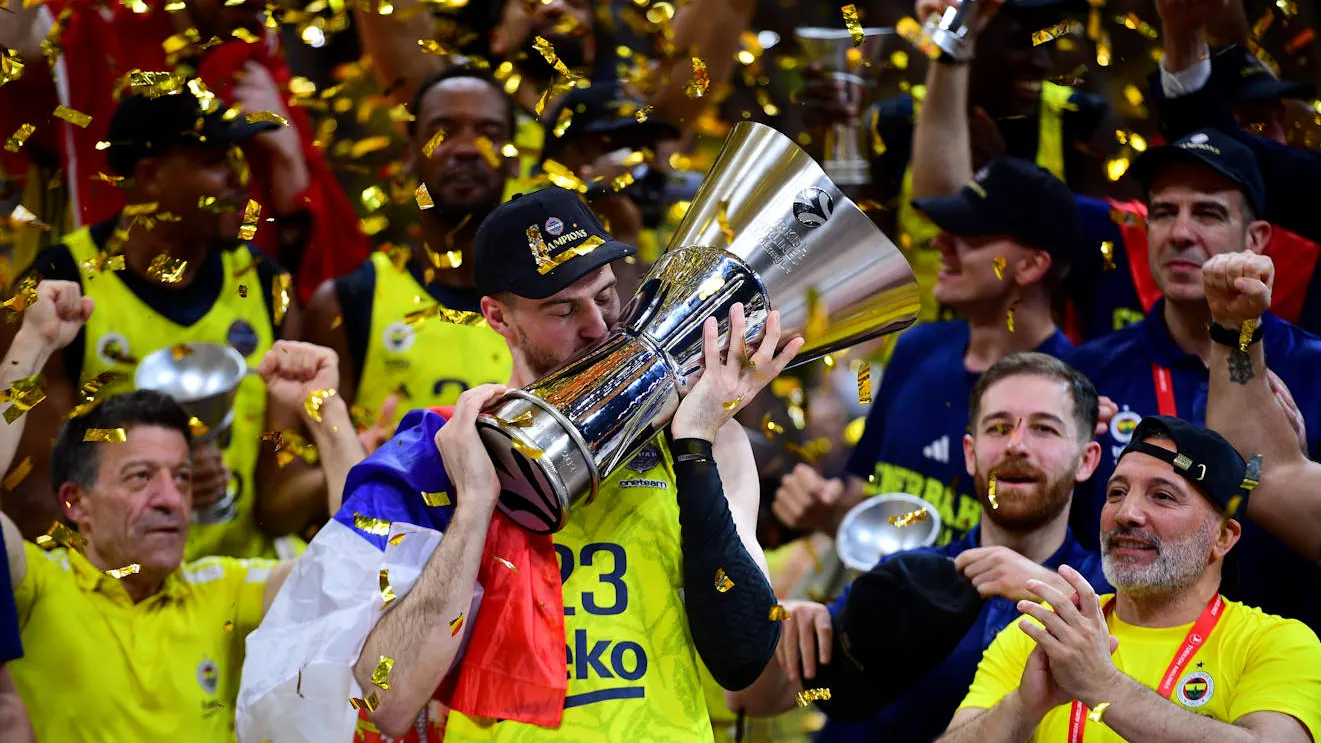 Fenerbahce celebrate the 2025 EuroLeague title in Abu Dhabi