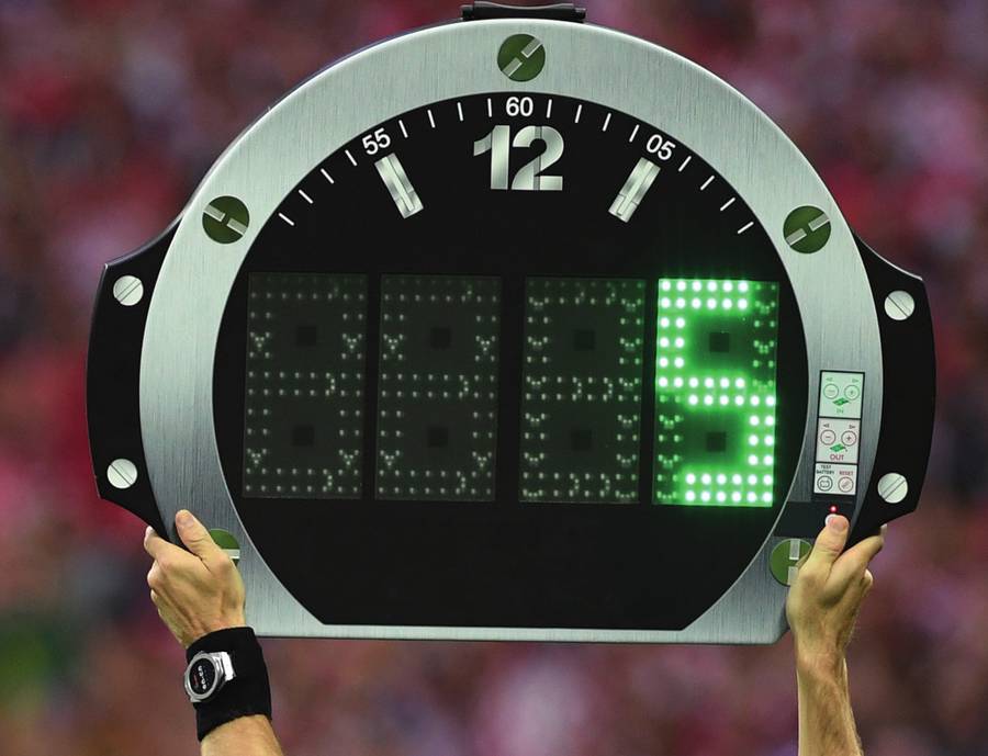 Pitchside LED boards at a UAEFA match