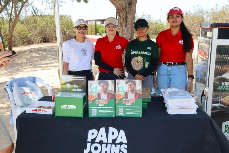 A sponsor activation stand beside the course at a WPSL event